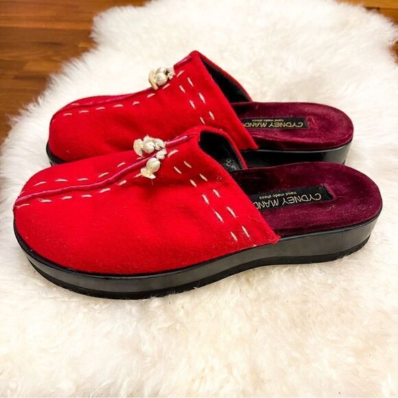 🍋 Cyndy Mandel • Women’s Handmade Clog Style Slip-On Shoes Size 8 - Picture 2 of 9